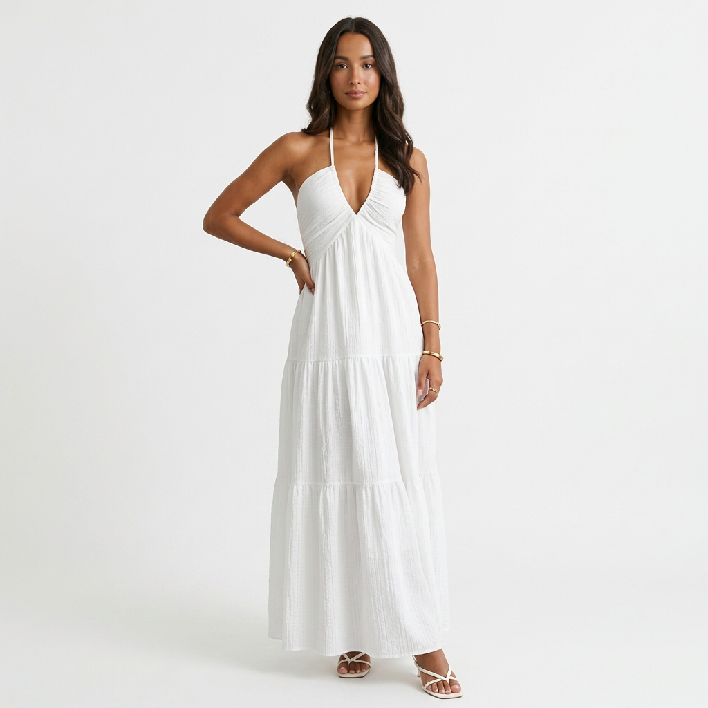 Loom Halter Maxi Dress