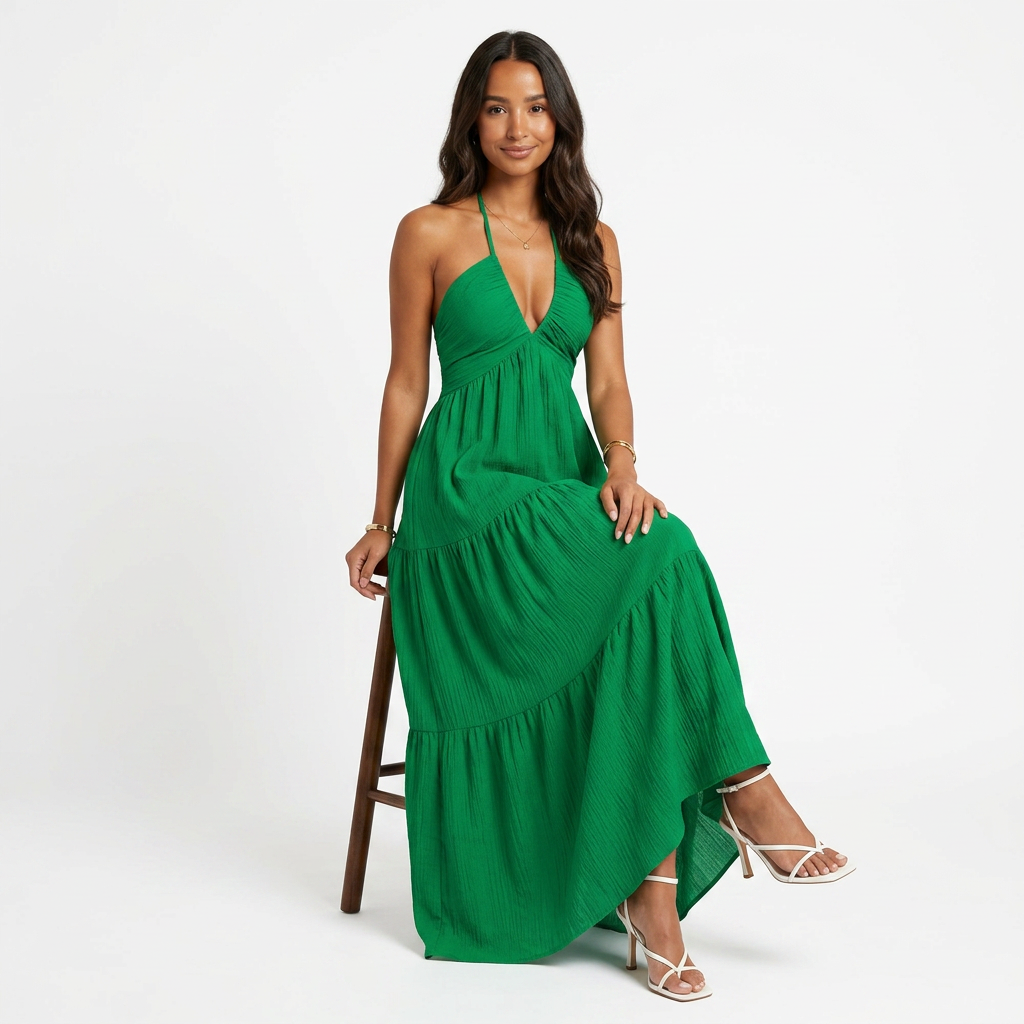 Loom Halter Maxi Dress