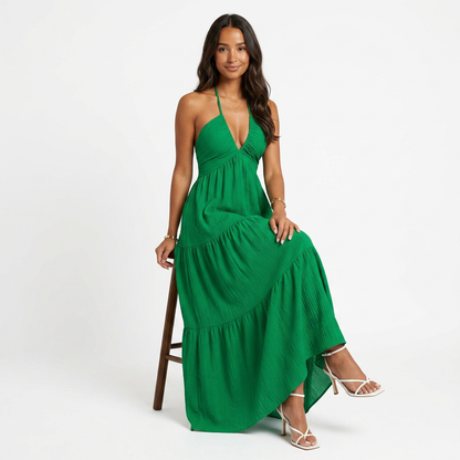 Loom Halter Maxi Dress