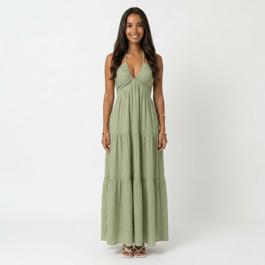 Loom Halter Maxi Dress