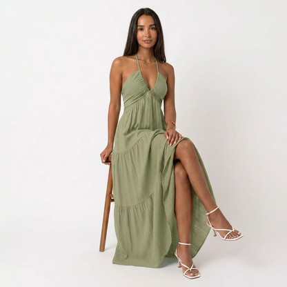 Loom Halter Maxi Dress