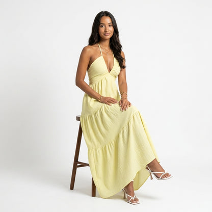 Loom Halter Maxi Dress