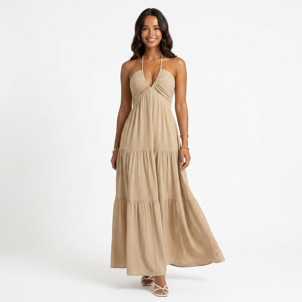 Loom Halter Maxi Dress