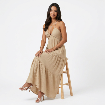 Loom Halter Maxi Dress