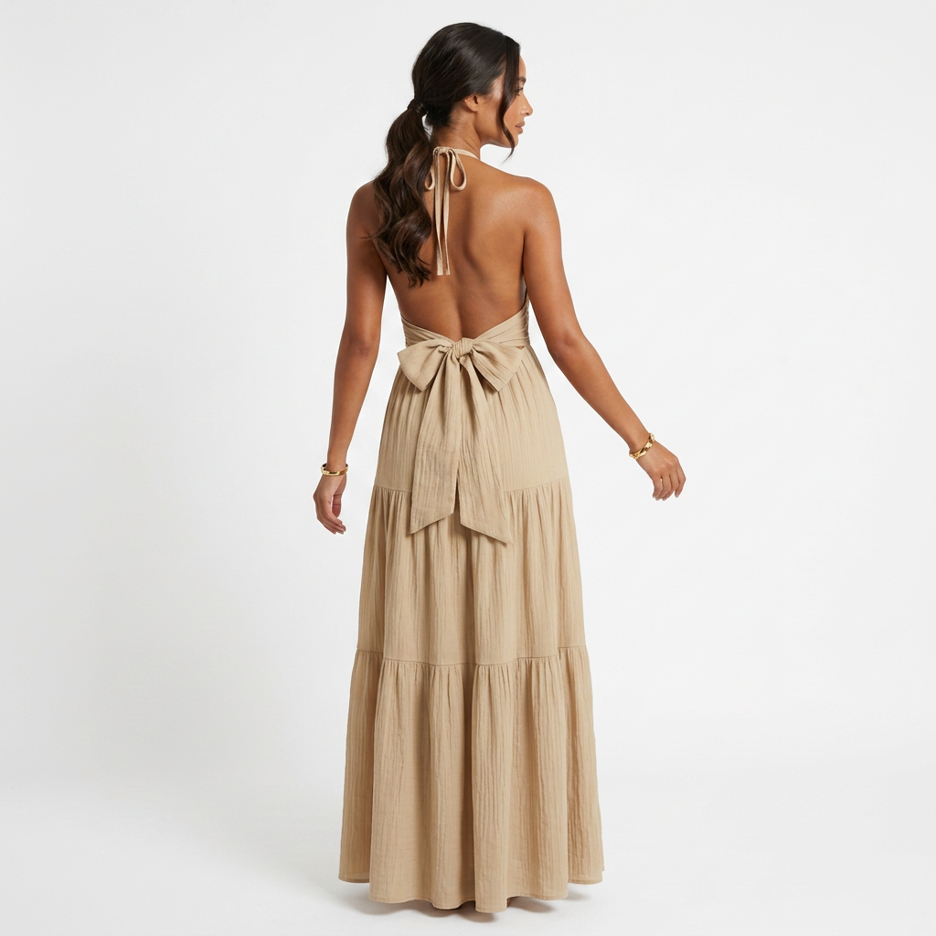 Loom Halter Maxi Dress